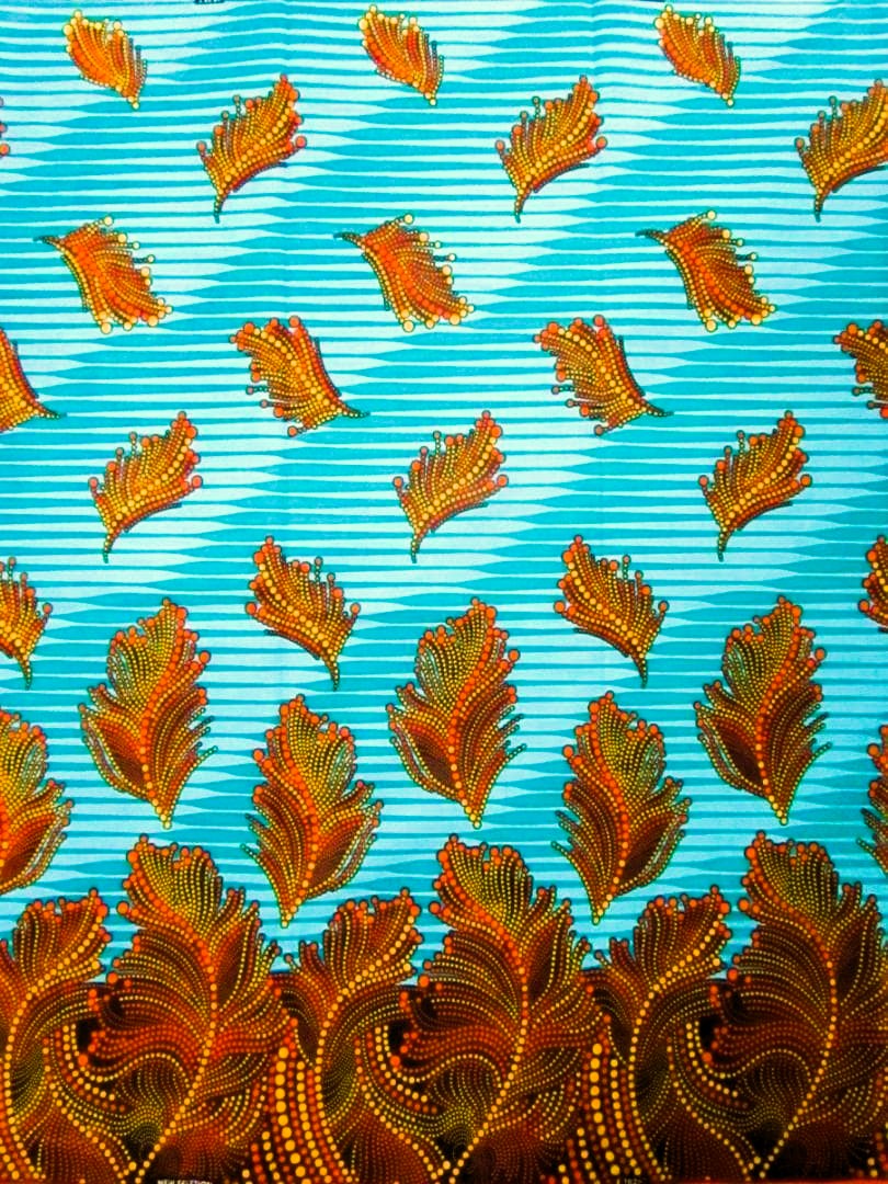 画像1: アフリカンプリント生地 パーニュ