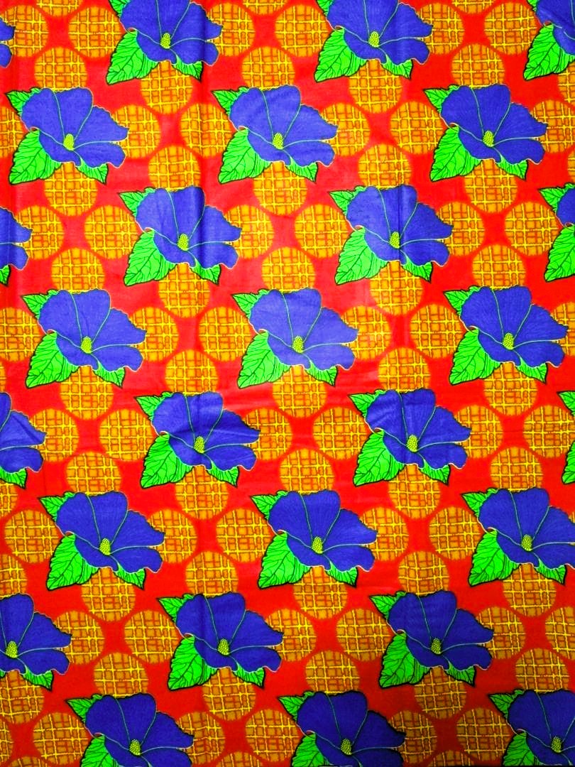 画像1: アフリカンプリント生地 パーニュ