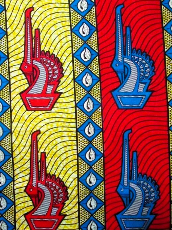 画像: アフリカンプリント生地 パーニュ