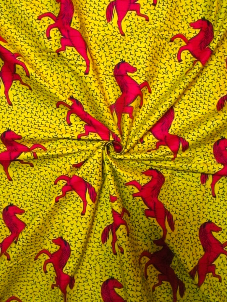 画像: アフリカンプリント生地 パーニュ