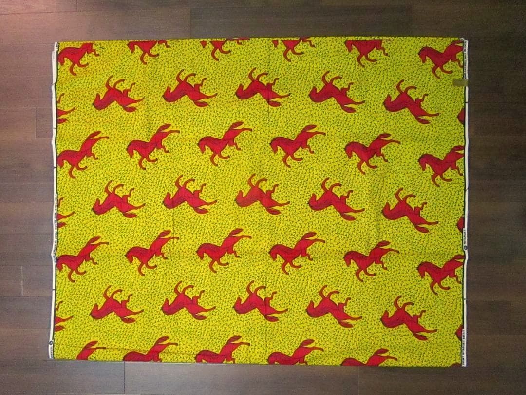 画像: アフリカンプリント生地 パーニュ