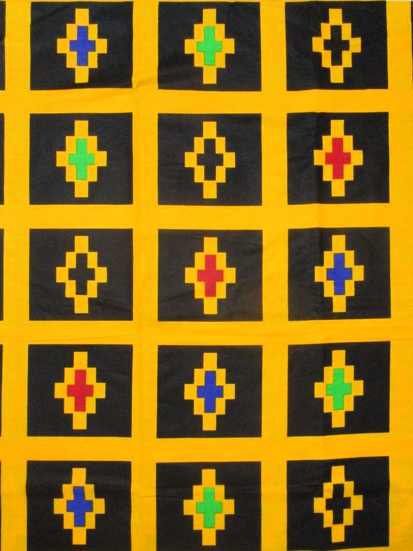 画像1: アフリカンプリント生地 パーニュ