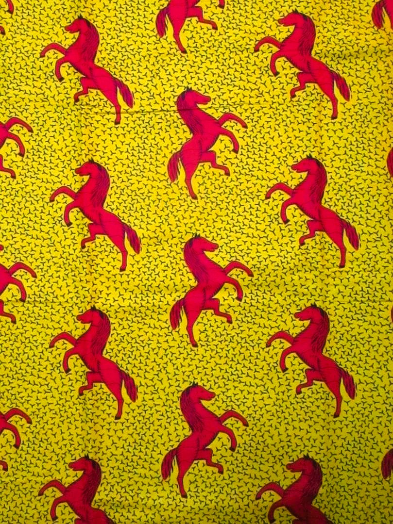 画像: アフリカンプリント生地 パーニュ