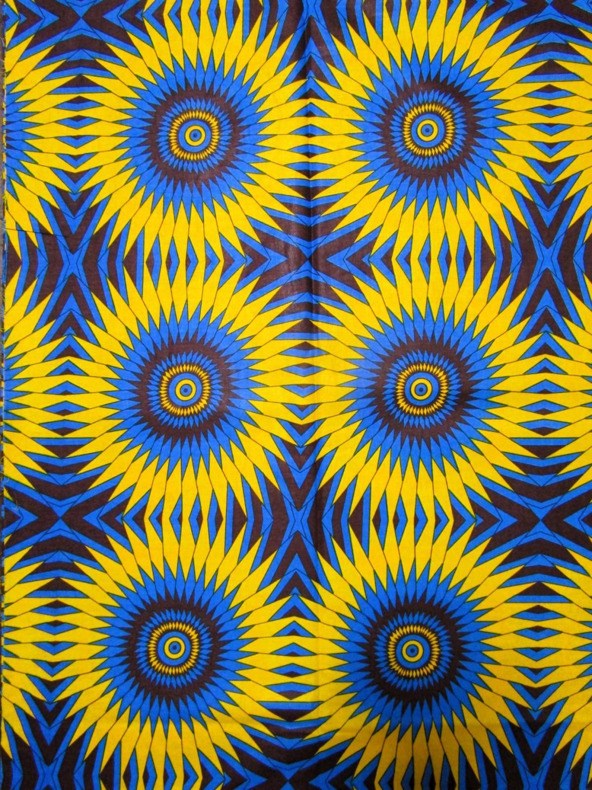 画像: アフリカンプリント生地 パーニュ