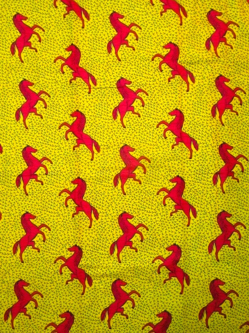 画像1: アフリカンプリント生地 パーニュ