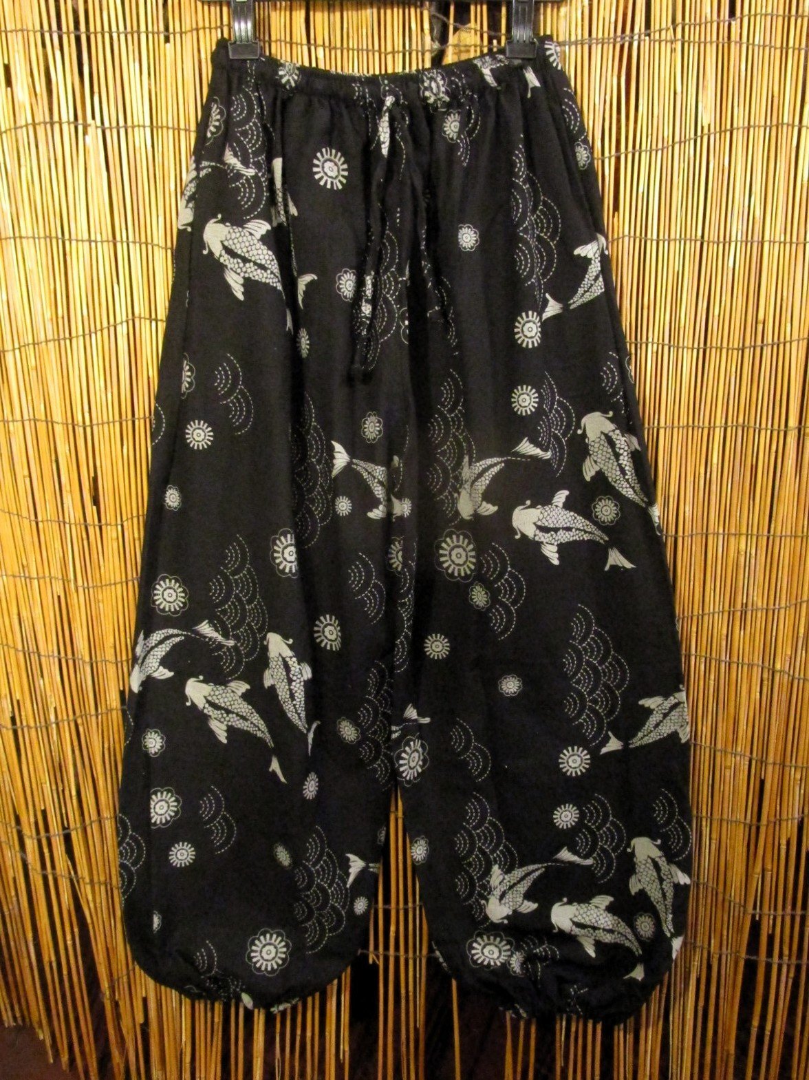 画像1: 和風プリント＊コットン素材＊ふんわりシルエット＊アラジンパンツ 