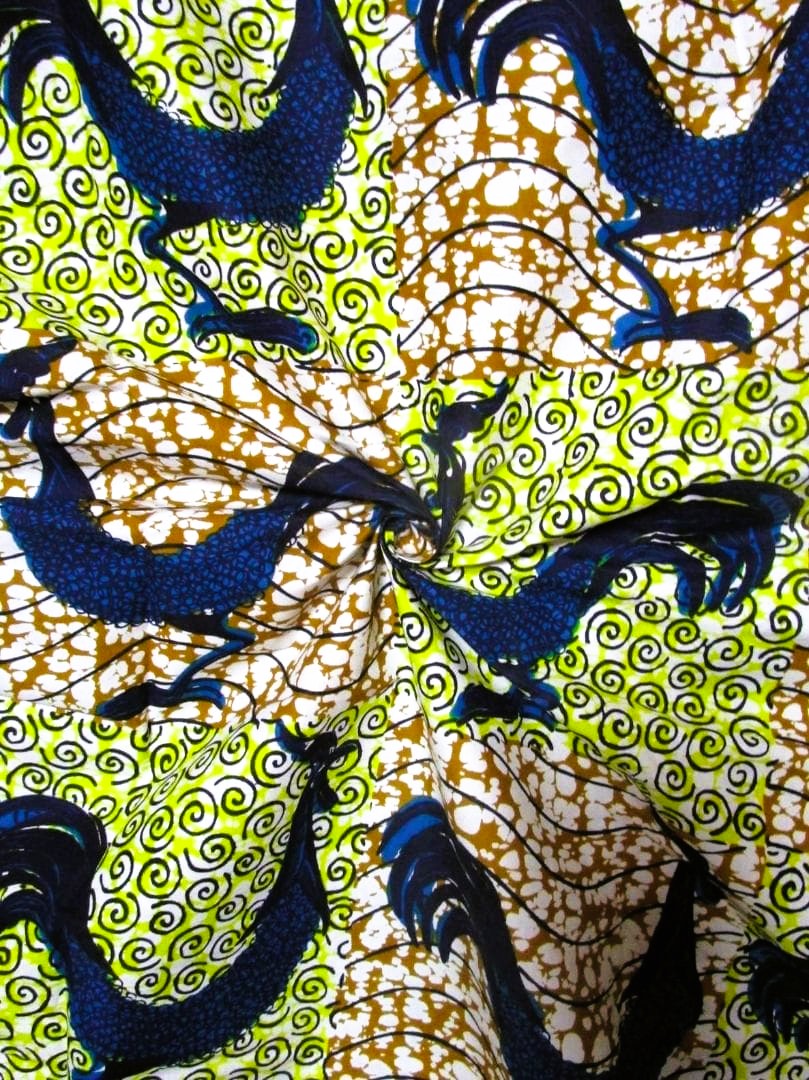 画像: アフリカンプリント生地 パーニュ