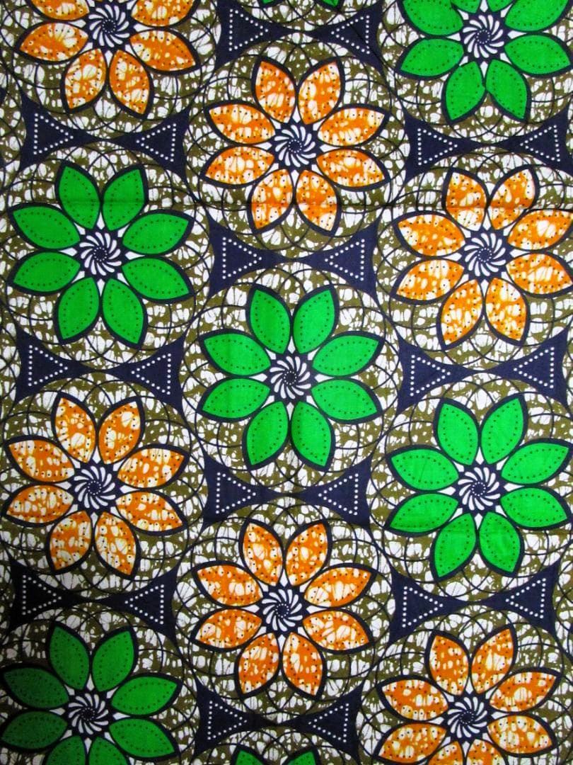 画像: アフリカンプリント生地 パーニュ