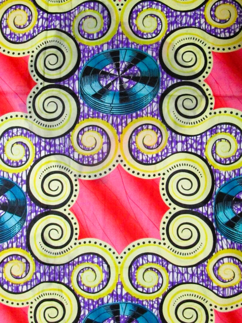 画像: アフリカンプリント生地 パーニュ