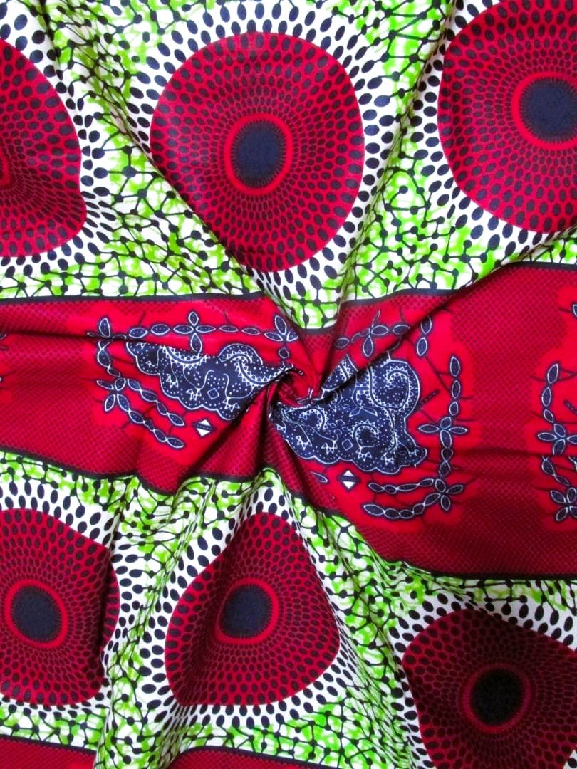 画像: アフリカンプリント生地 パーニュ