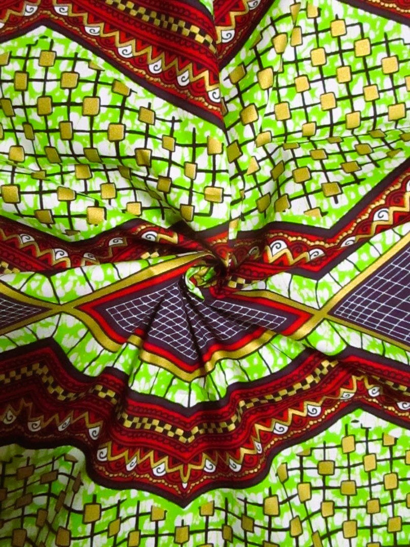 画像: アフリカンプリント生地 パーニュ