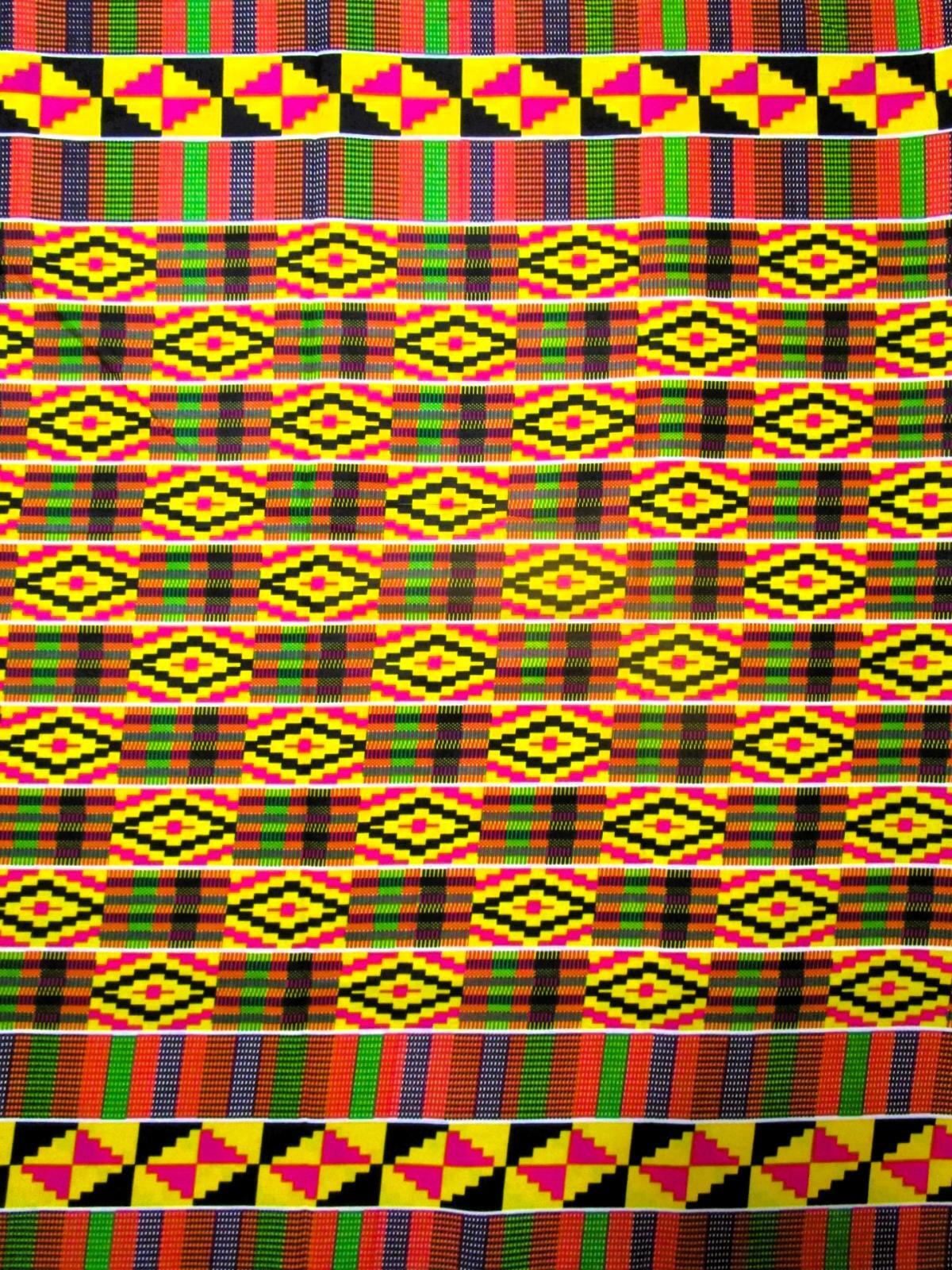 画像1: アフリカンプリント生地 パーニュ