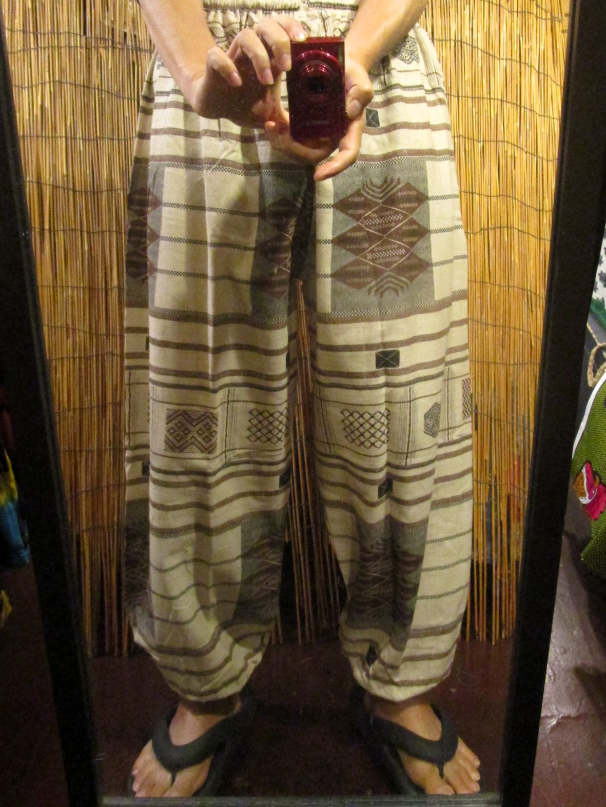 画像: 織り柄風プリント＊コットン素材＊ふんわり＊アラジンパンツ