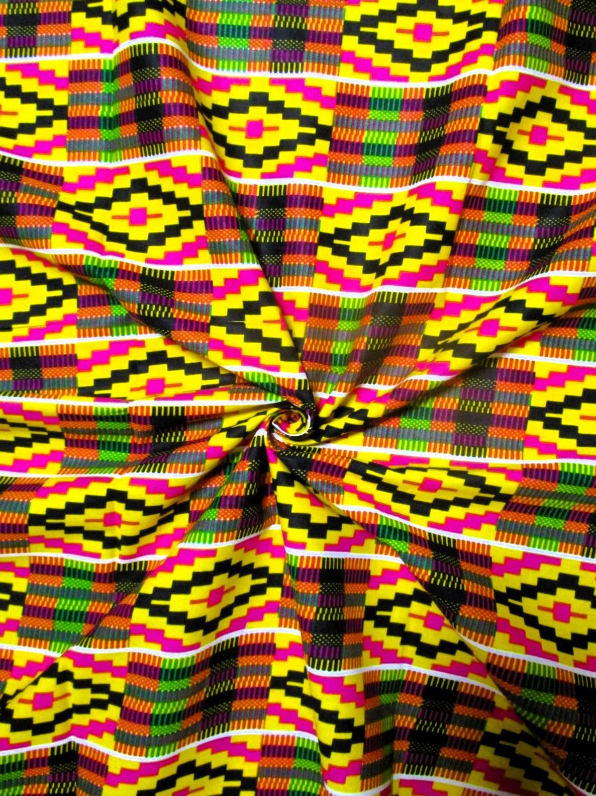 画像: アフリカンプリント生地 パーニュ