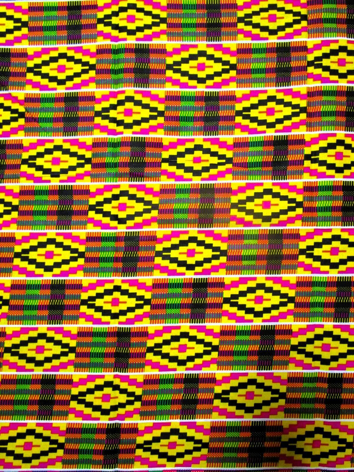 画像: アフリカンプリント生地 パーニュ