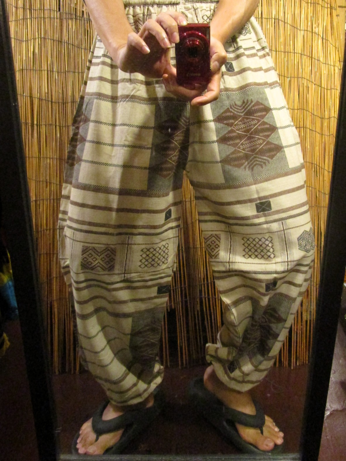 画像: 織り柄風プリント＊コットン素材＊ふんわり＊アラジンパンツ