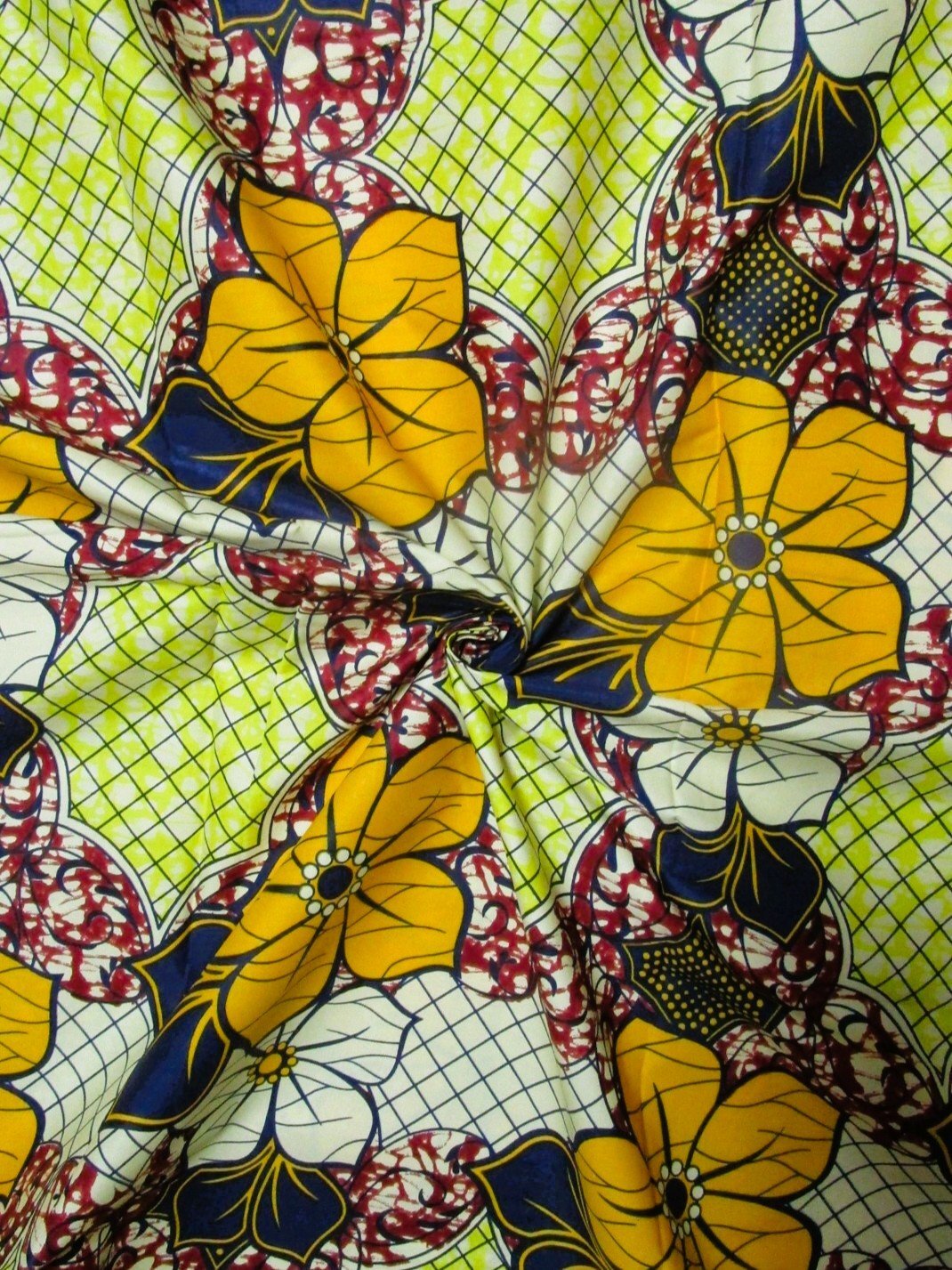 画像: アフリカンプリント生地 パーニュ