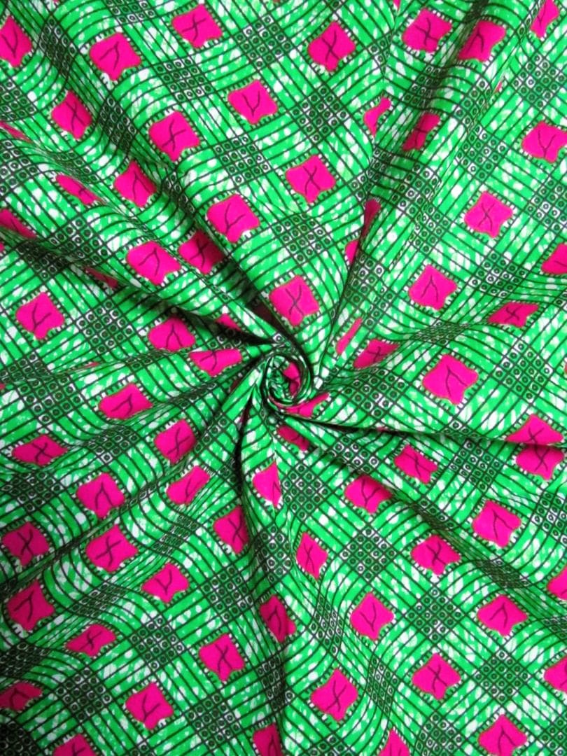 画像: アフリカンプリント生地 パーニュ