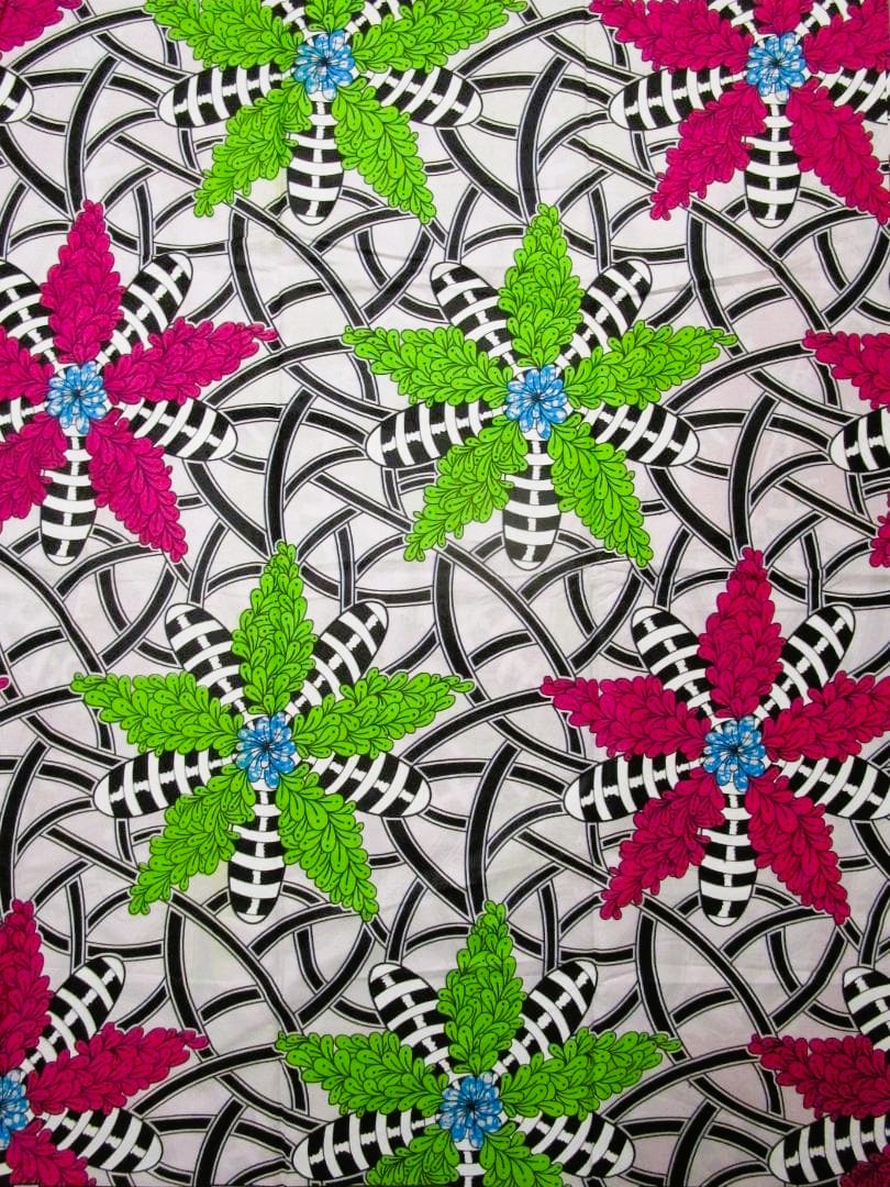 画像1: アフリカンプリント生地 パーニュ