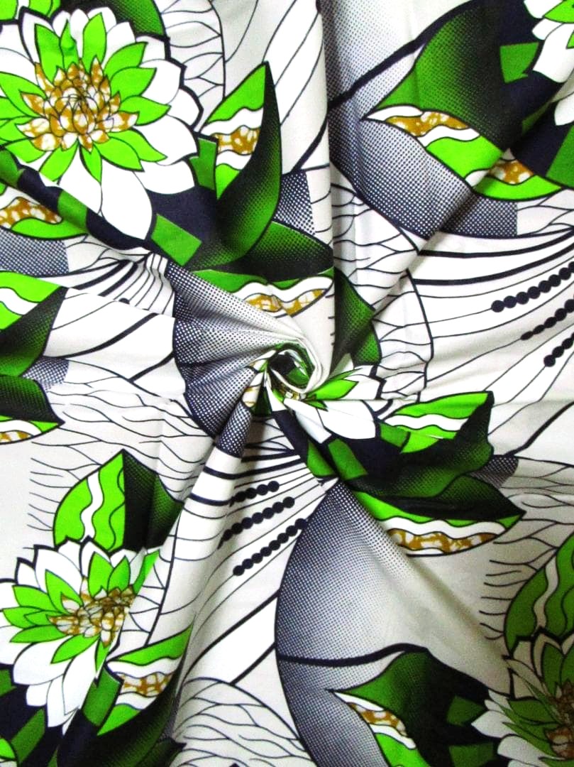 画像: アフリカンプリント生地 パーニュ