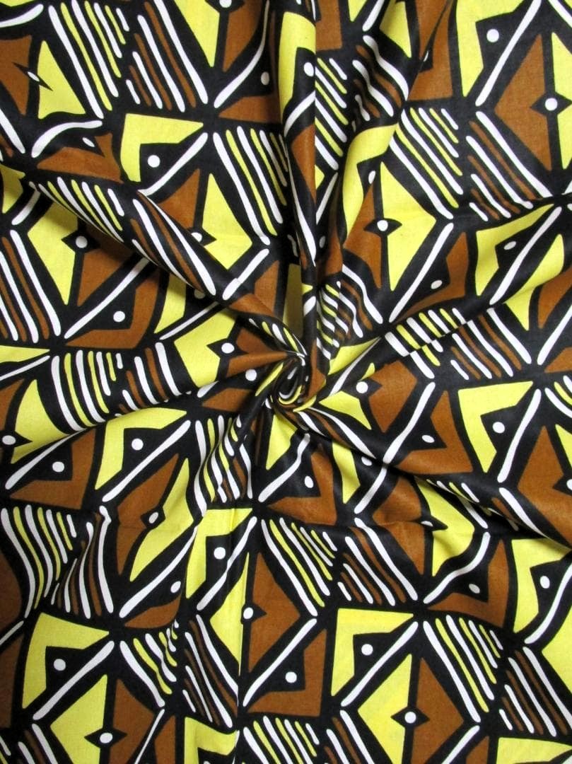 画像: アフリカンプリント生地 パーニュ