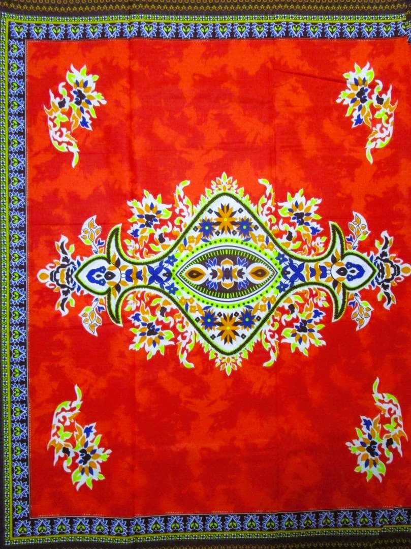 画像1: アフリカンプリント生地 パーニュ