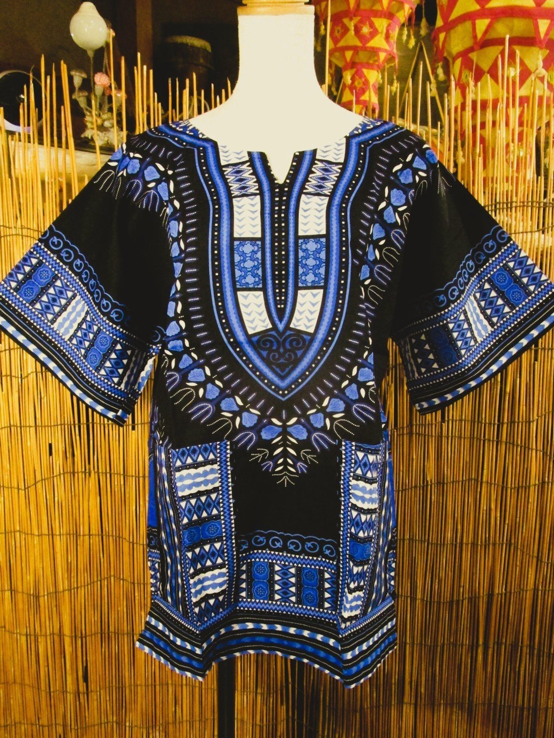 画像1: 小さめサイズ＊アフリカンプリント＊ダシキ＊ＤＡＳＨＩＫＩ＊Ｓ
