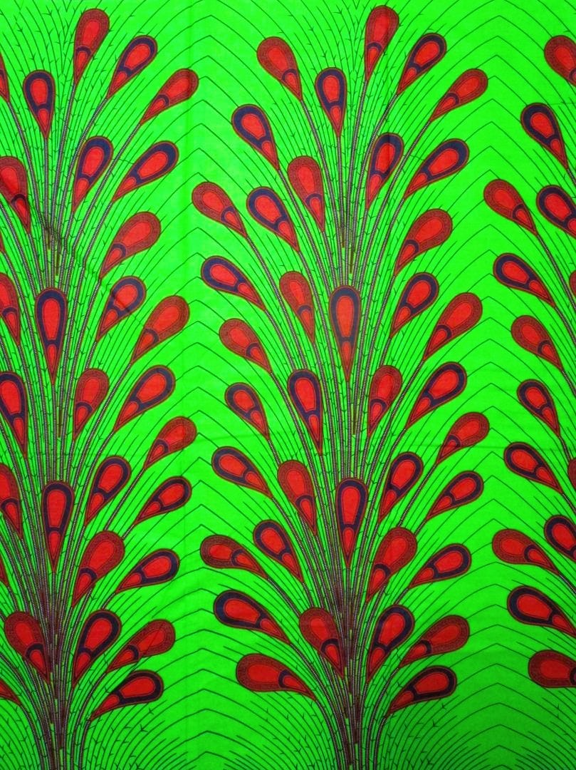 画像1: アフリカンプリント生地 パーニュ