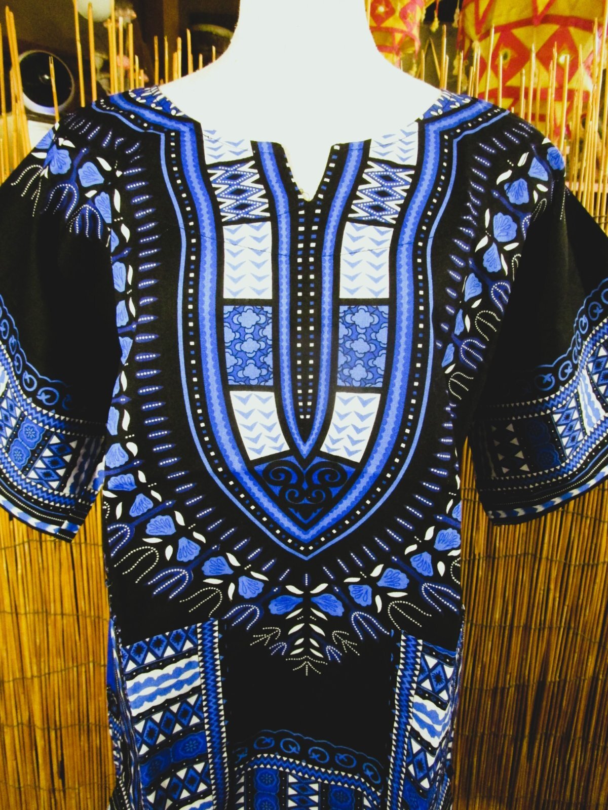 画像: 小さめサイズ＊アフリカンプリント＊ダシキ＊ＤＡＳＨＩＫＩ＊Ｓ