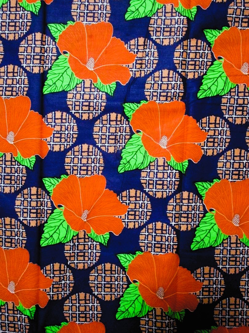 画像: アフリカンプリント生地 パーニュ