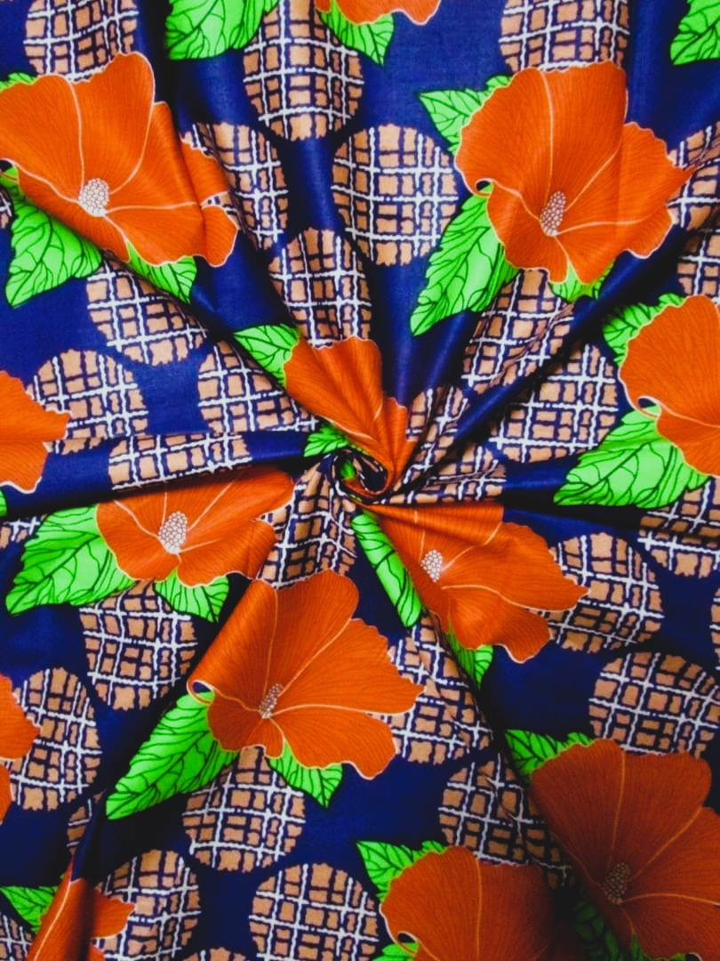 画像: アフリカンプリント生地 パーニュ