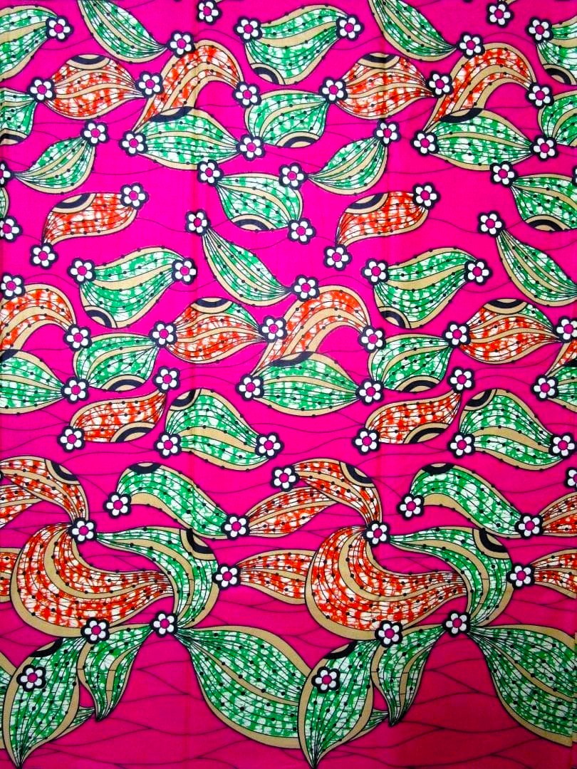 画像1: アフリカンプリント生地 パーニュ