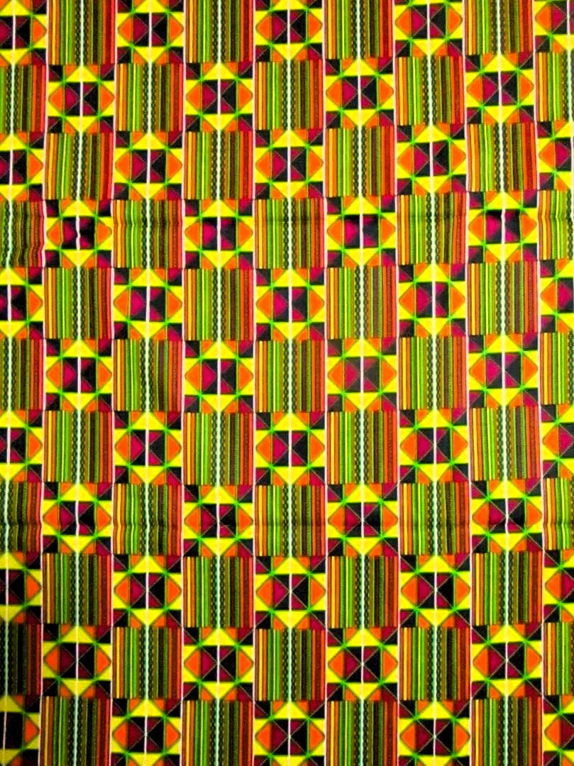 画像: アフリカンプリント生地 パーニュ