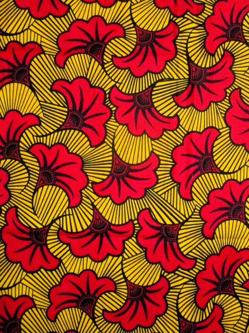 画像: アフリカンプリント生地 パーニュ