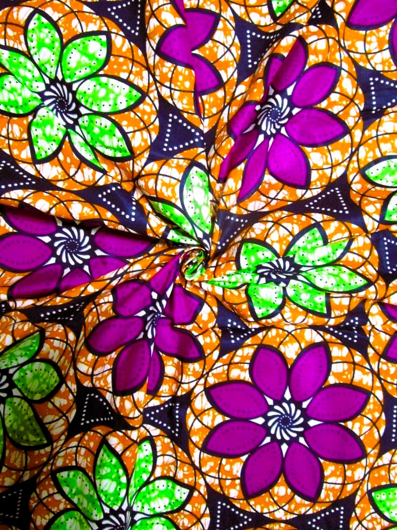 画像: アフリカンプリント生地 パーニュ