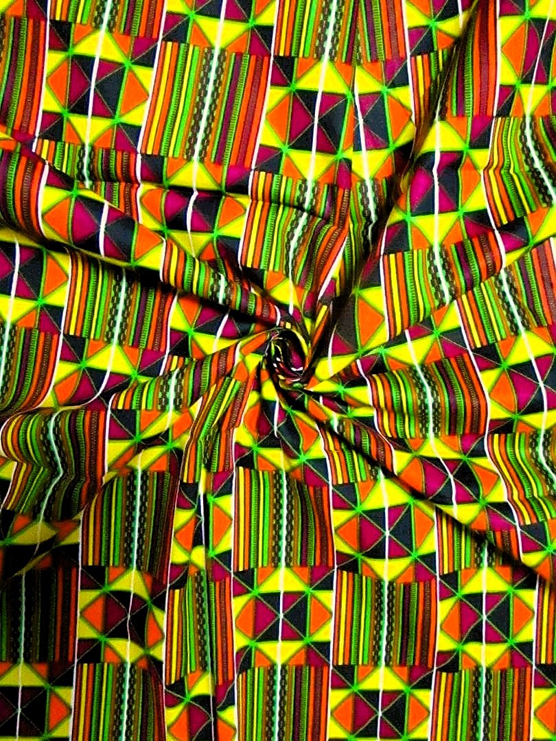 画像: アフリカンプリント生地 パーニュ