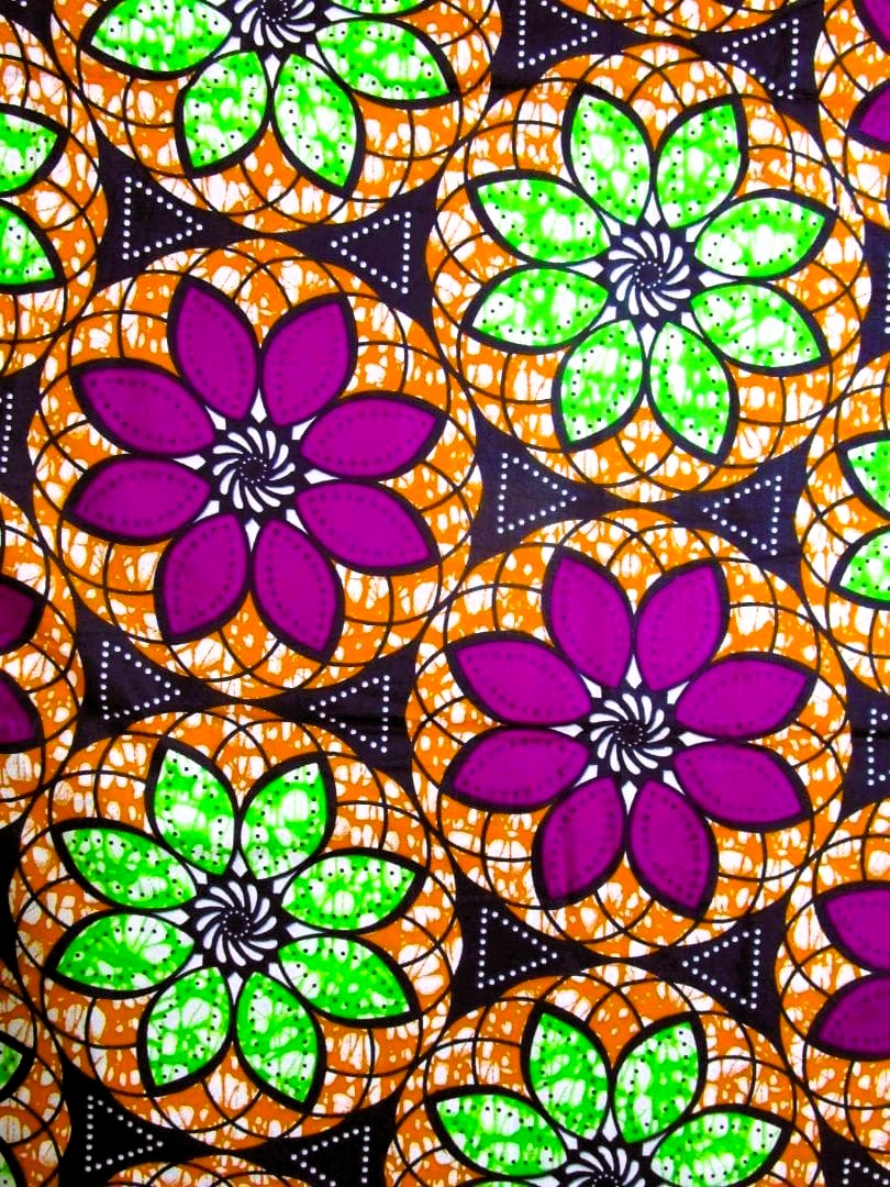 画像: アフリカンプリント生地 パーニュ