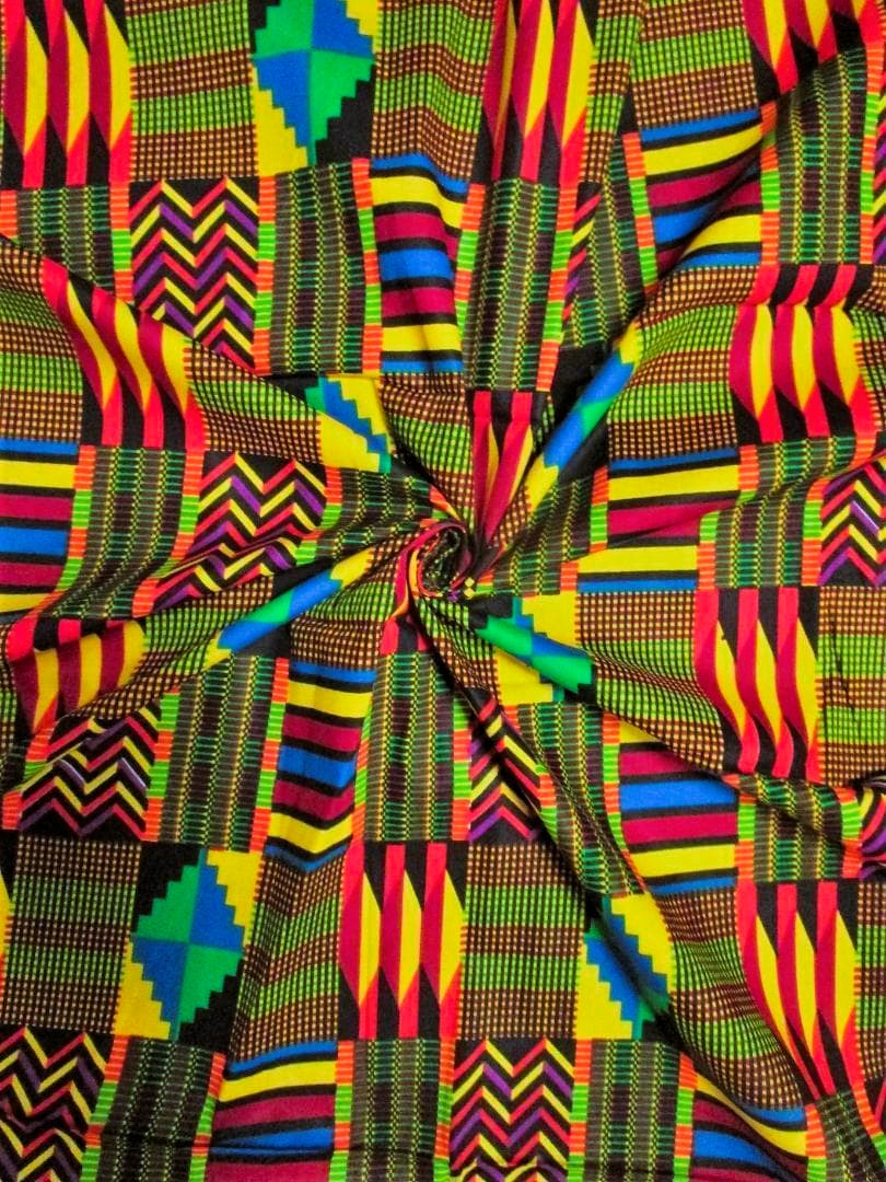 画像: アフリカンプリント生地 パーニュ