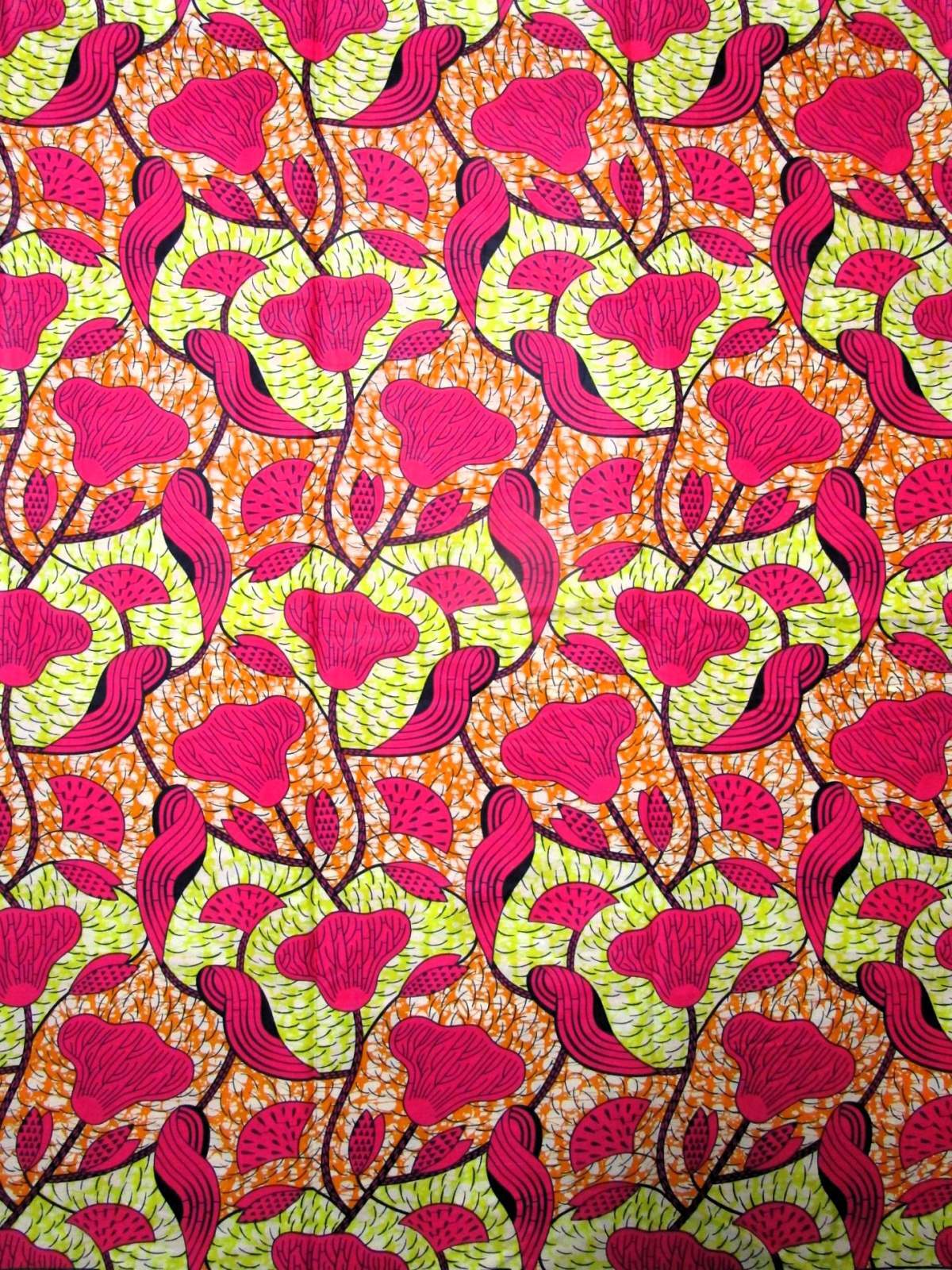 画像1: アフリカンプリント生地 パーニュ