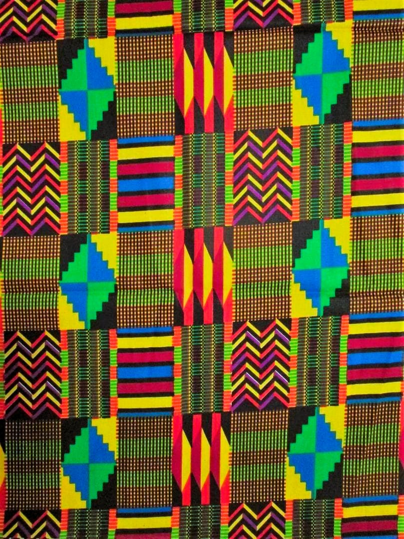 画像: アフリカンプリント生地 パーニュ