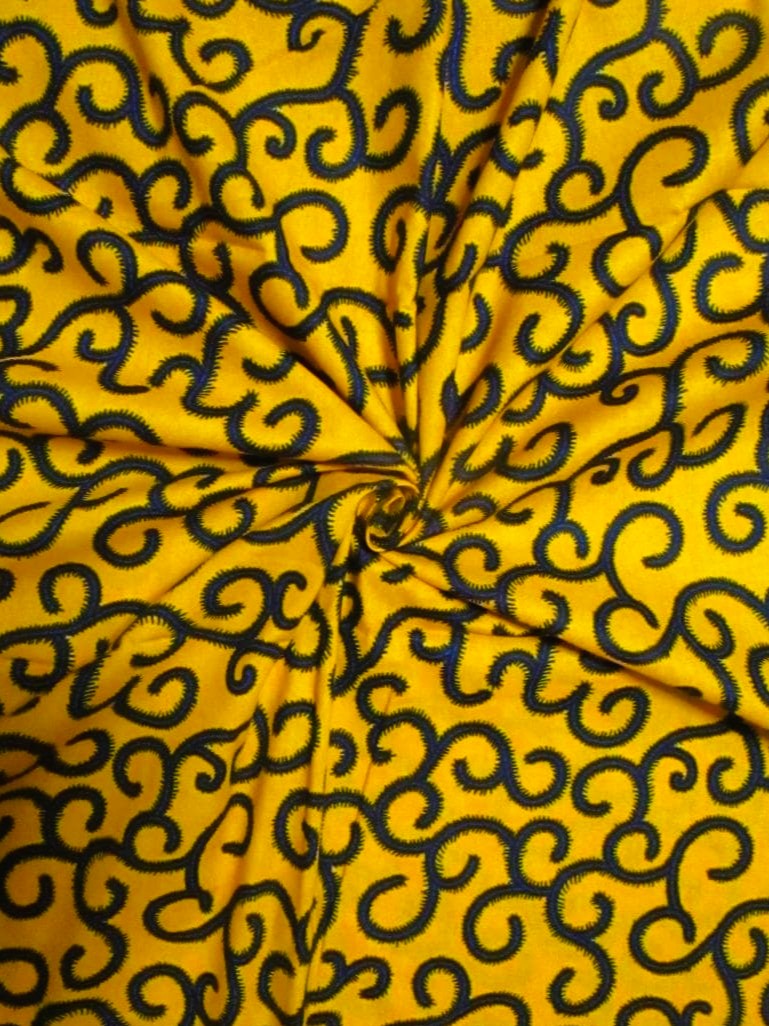 画像: アフリカンプリント生地 パーニュ