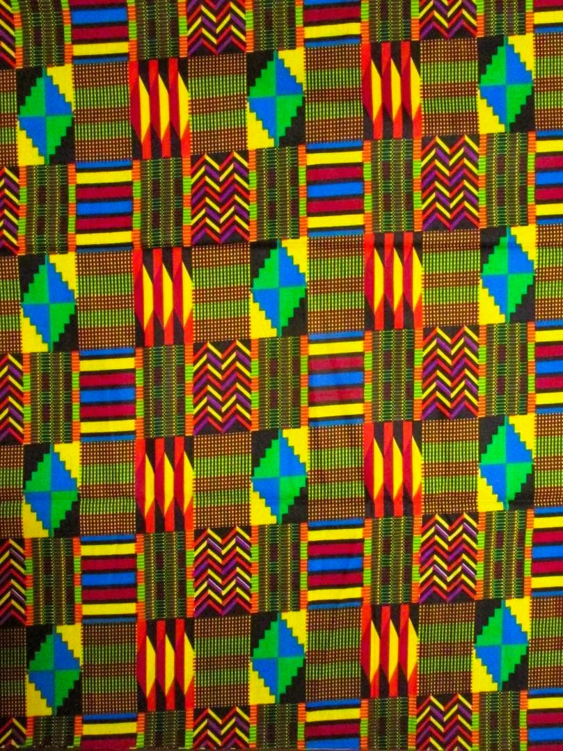 画像1: アフリカンプリント生地 パーニュ