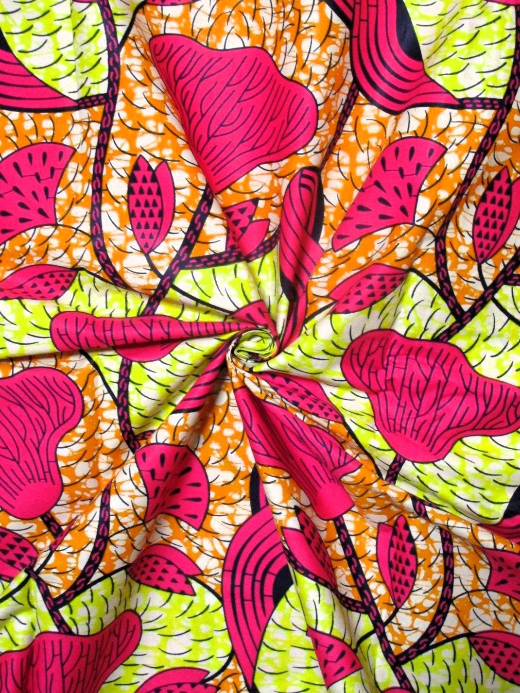 画像: アフリカンプリント生地 パーニュ