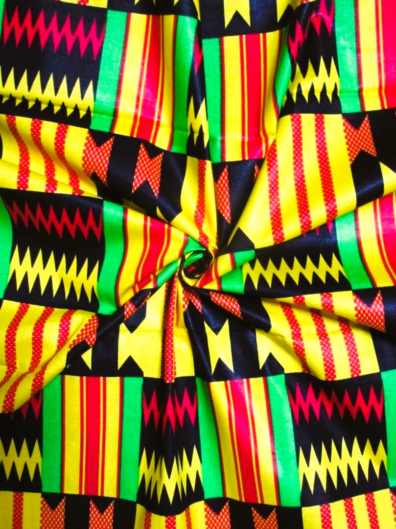 画像: アフリカンプリント生地 パーニュ