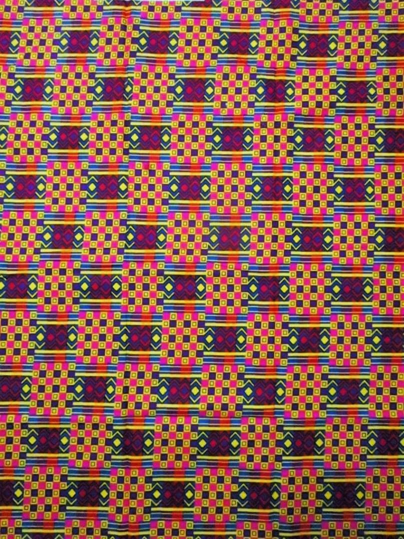 画像: アフリカンプリント生地 パーニュ