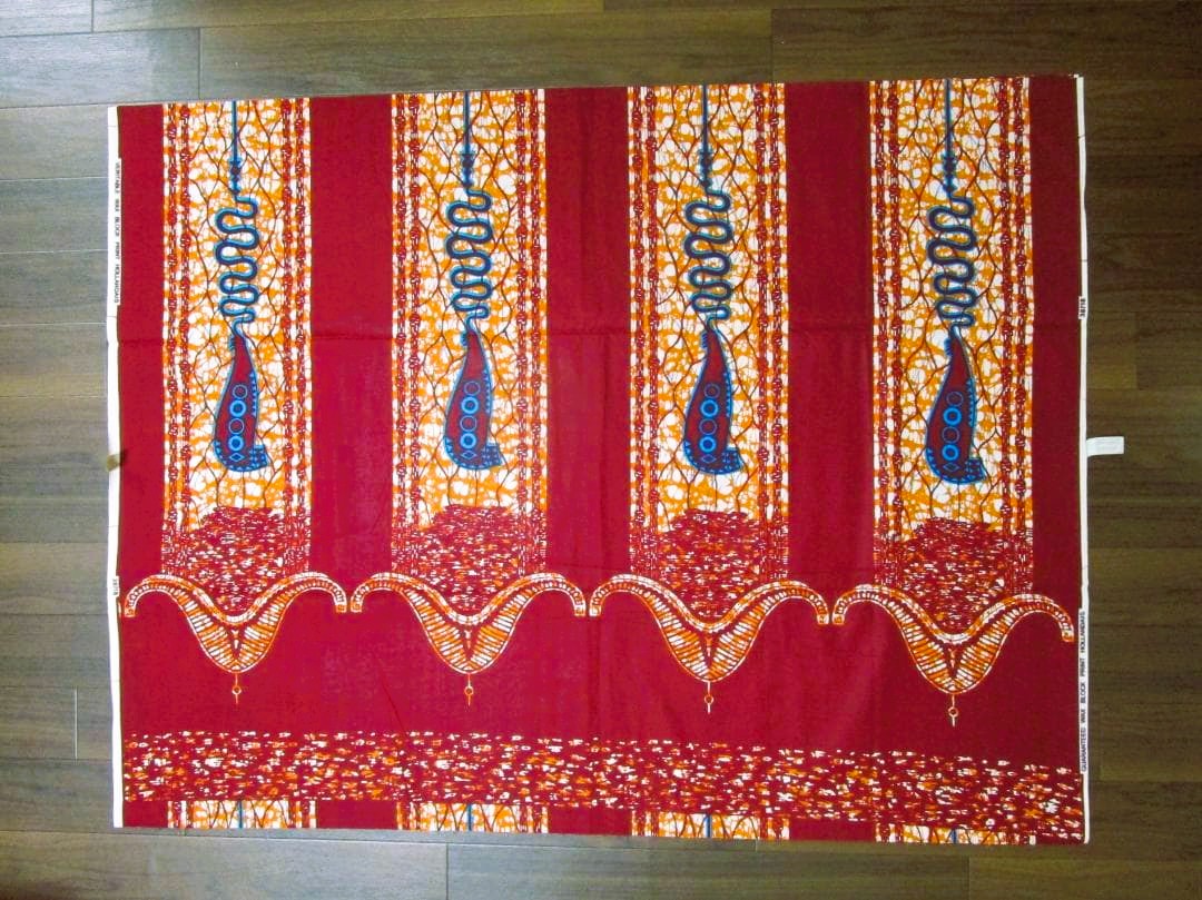 画像: アフリカンプリント生地 パーニュ