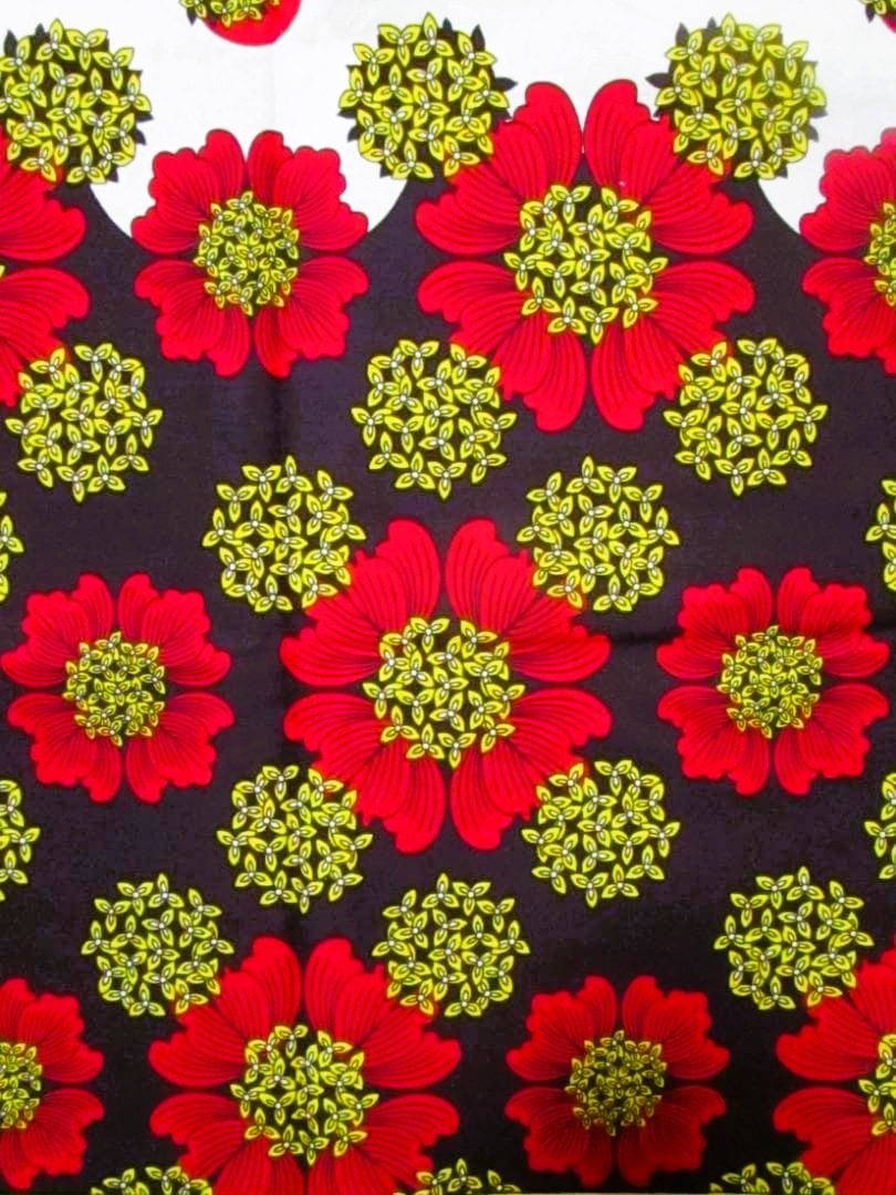 画像: アフリカンプリント生地 パーニュ