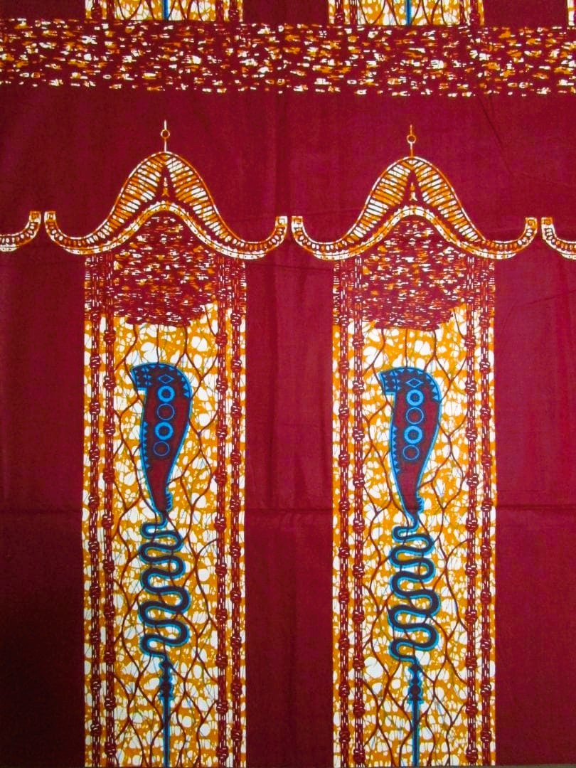 画像1: アフリカンプリント生地 パーニュ