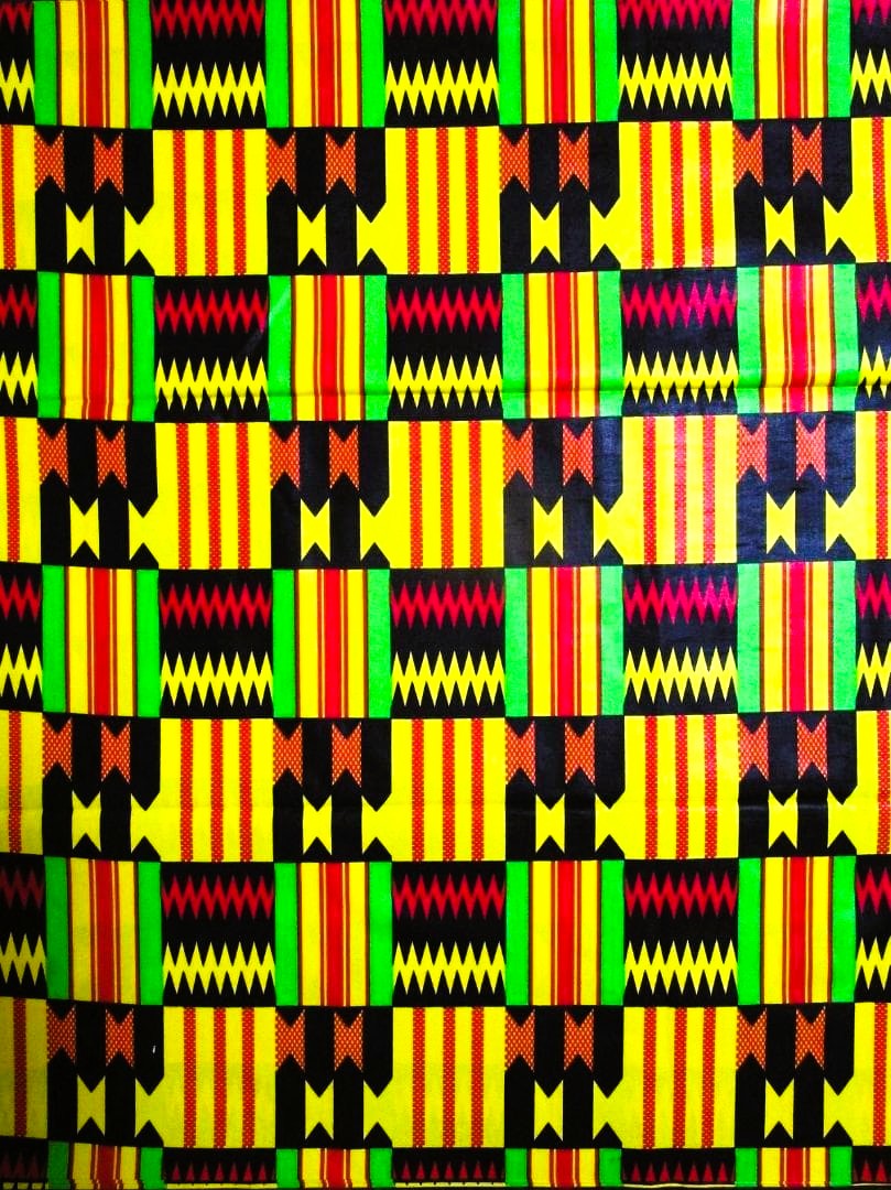 画像1: アフリカンプリント生地 パーニュ