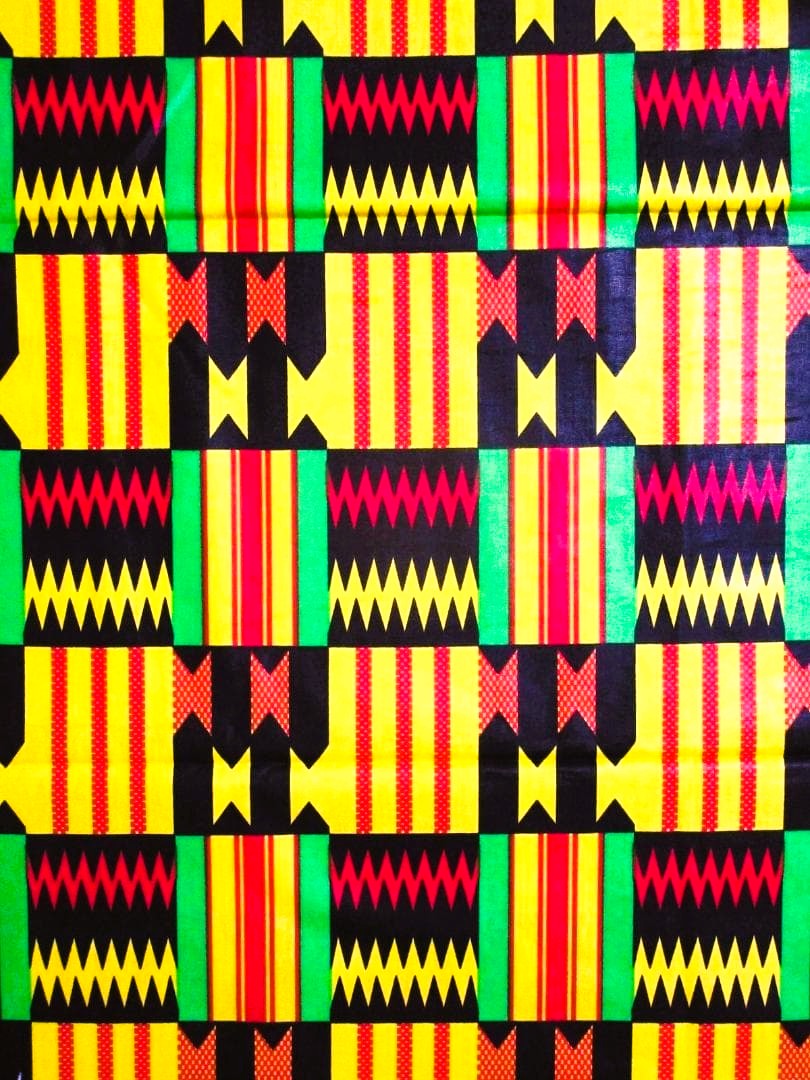 画像: アフリカンプリント生地 パーニュ
